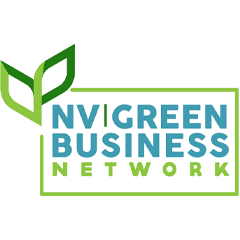 Logo of NVIGREEN Business Network with green leaves on a white background