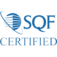 SQF Certified logo on a white background